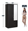 Emirates 2 Door Wardrobe With Drawer in Wenge Colour