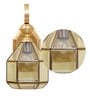 Speckle Brass Metal and Glass Wall Sconces
