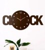 Emma Engineered Wood Brown Wall Clock