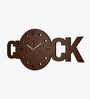 Emma Engineered Wood Brown Wall Clock