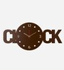 Emma Engineered Wood Brown Wall Clock