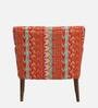 Emma Fabric Full Back Lounge Chair In Orange Colour