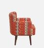 Emma Fabric Full Back Lounge Chair In Orange Colour