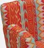 Emma Fabric Full Back Lounge Chair In Orange Colour