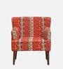 Emma Fabric Full Back Lounge Chair In Orange Colour