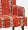 Emma Fabric Full Back Lounge Chair In Orange Colour