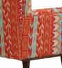 Emma Fabric Full Back Lounge Chair In Orange Colour