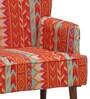 Emma Fabric Full Back Lounge Chair In Orange Colour