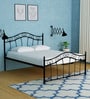 Emma Metal Queen Size Bed in Black Finish