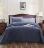 Blue Solid 100% Cotton Double Bed Duvet Cover With 2 Pillow Covers
