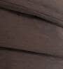 Brown Solid 100% Cotton Double Bed Duvet Cover With 2 Pillow Covers