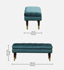 Emmy Upholstered Bench In Teal Colour