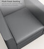 Emperor Synthetic Leather 1 Seater Sofa in Nimbus Grey Colour