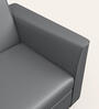 Emperor Synthetic Leather 1 Seater Sofa in Nimbus Grey Colour