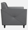 Emperor Synthetic Leather 1 Seater Sofa in Nimbus Grey Colour