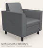 Emperor Synthetic Leather 1 Seater Sofa in Nimbus Grey Colour