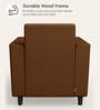 Emperor Synthetic Leather 1 Seater Sofa in Toffee Colour