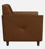 Emperor Synthetic Leather 1 Seater Sofa in Toffee Colour