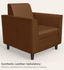 Emperor Synthetic Leather 1 Seater Sofa in Toffee Colour