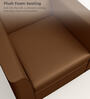 Emperor Synthetic Leather 1 Seater Sofa in Toffee Colour