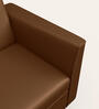 Emperor Synthetic Leather 1 Seater Sofa in Toffee Colour