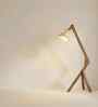Emphasis Wooden Floor Lamp with Jute Shade & Brown Base