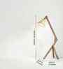 Emphasis Wooden Floor Lamp with Jute Shade & Brown Base