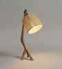 Emphasis Wooden Table Lamp with Jute  Shade & Brown Base