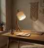 Emphasis Wooden Table Lamp with Jute  Shade & Brown Base
