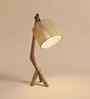 Emphasis Wooden Table Lamp with Jute  Shade & Brown Base
