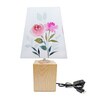 Empire Multicolor Cotton Shade Table Lamp with Wood Base