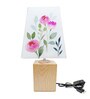 Empire Multicolor Cotton Shade Table Lamp with Wood Base