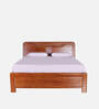 Emporium Solid Wood King Size Bed in Walnut Finish