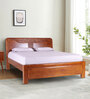 Emporium Solid Wood King Size Bed in Walnut Finish
