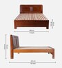 Emporium Solid Wood King Size Bed in Walnut Finish