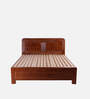 Emporium Solid Wood King Size Bed in Walnut Finish