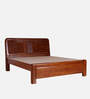 Emporium Solid Wood King Size Bed in Walnut Finish
