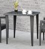 lux Wicker Table in Black Finish