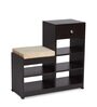 Emrys Shoe Rack with Seating in Wenge Finish