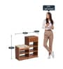 Emrys Shoe Rack with Seating & Drawer Storage in Teak Finish