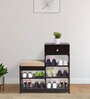 Emrys Shoe Rack with Seating in Wenge Finish