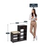 Emrys Shoe Rack with Seating in Wenge Finish