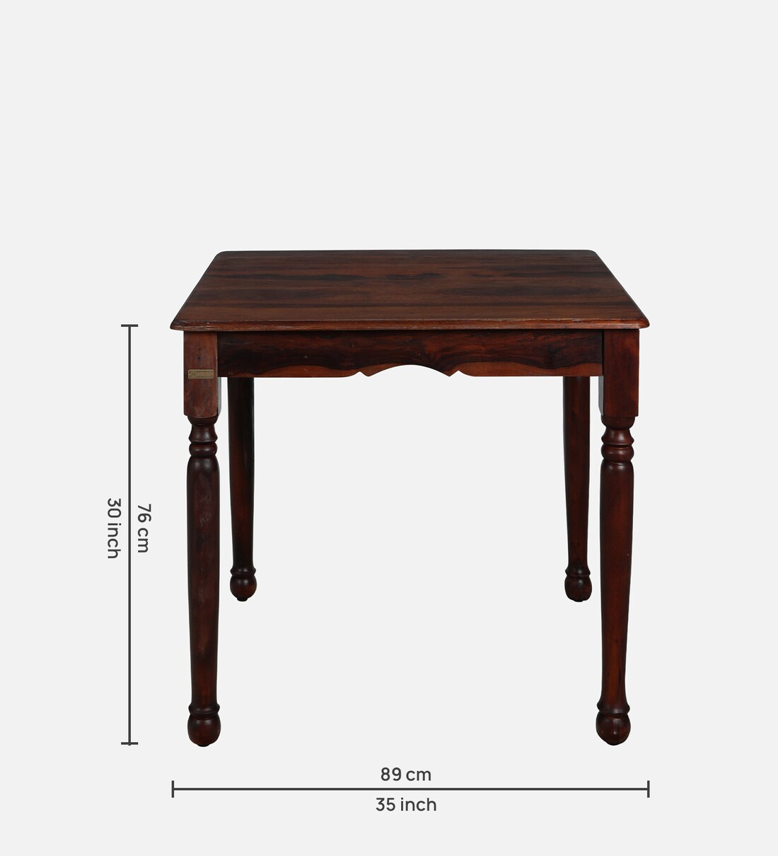 Buy Encore Sheesham Wood 4 Seater Dining Table In Honey Oak Finish By
