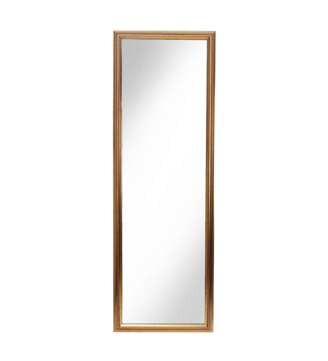 Buy Framed Full Length Wall Mirror In Golden Colour By Zahab Online
