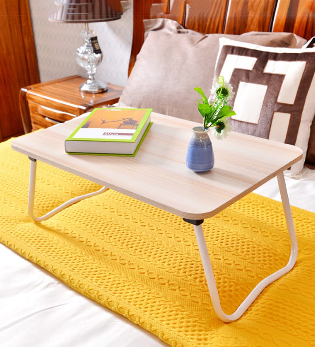 furncentral wood portable laptop table