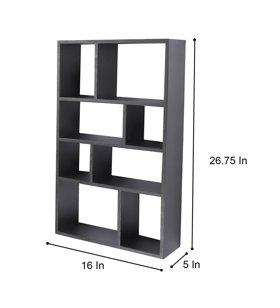Buy Engineered Wood Wall Shelf in Black Colour by Home Sparkle Online Modern Wall Shelves