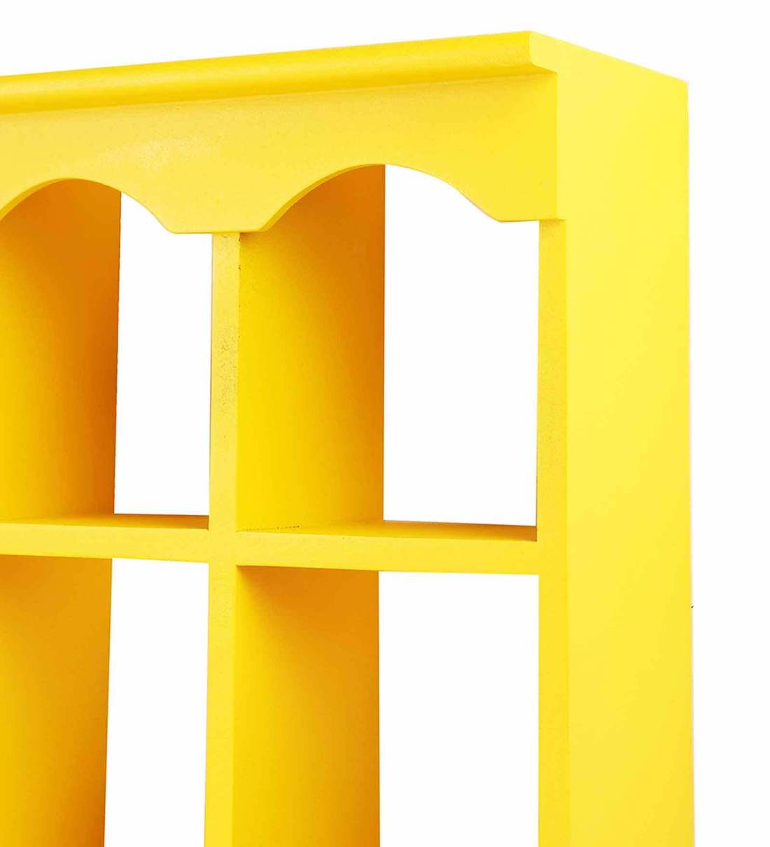 Buy Engineered Wood Wall Shelf in Yellow Colour by Home Sparkle Online