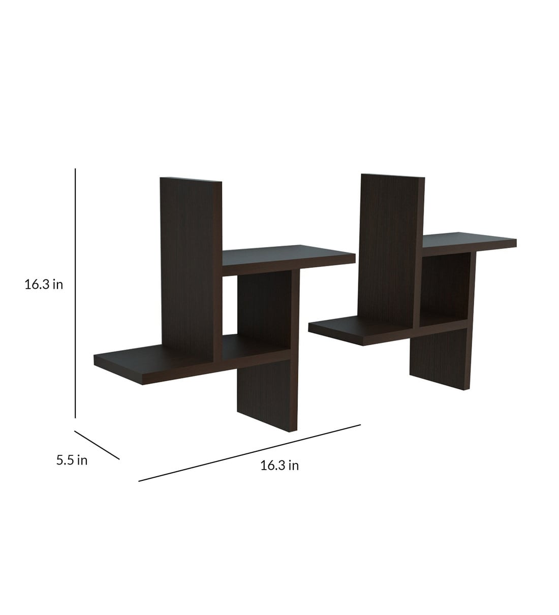 Buy Engineered Wood Wall shelf in Melamine finish Online Modern Wall