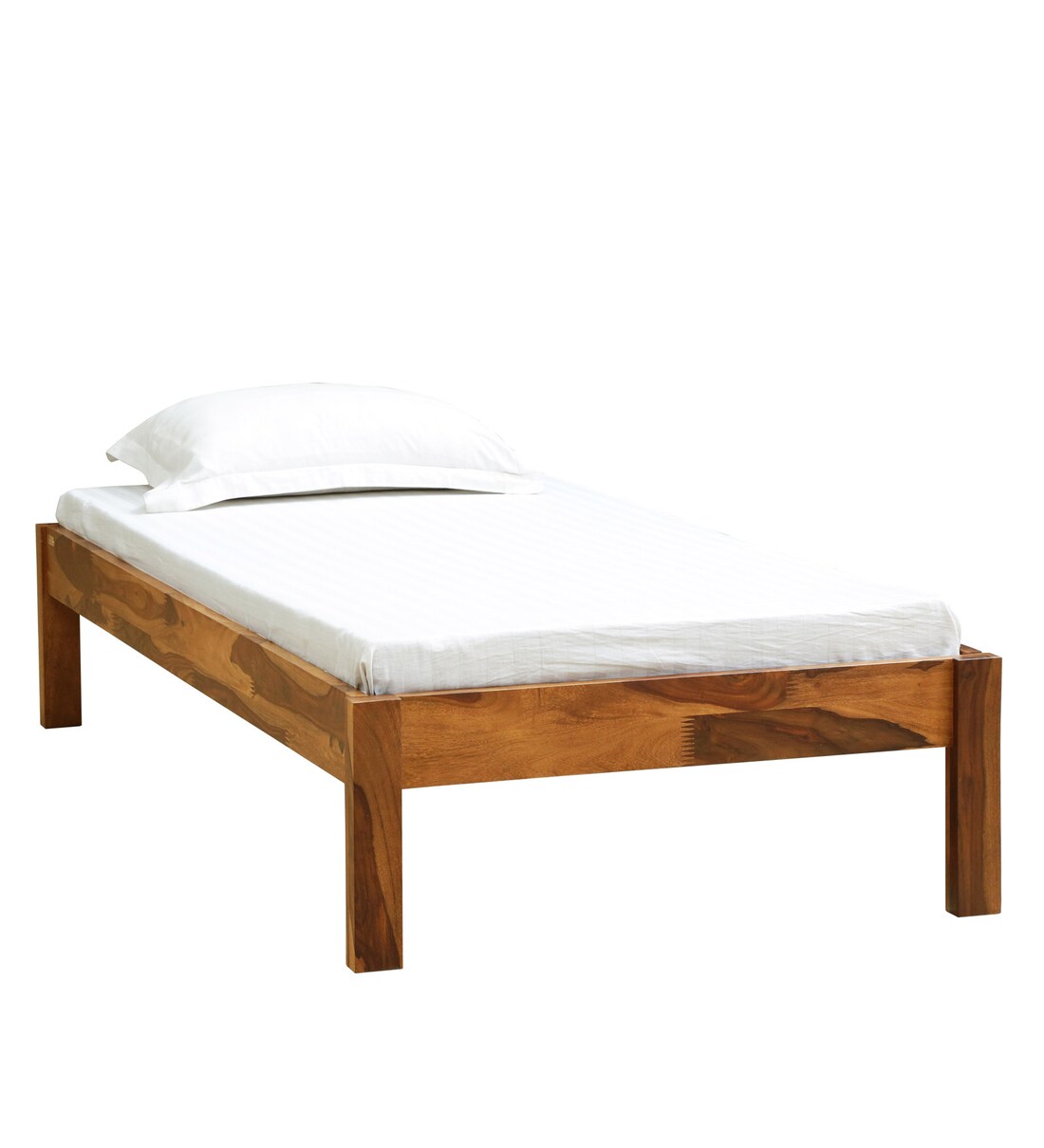 Buy Enkel Solid Wood Single Bed In Rustic Teak Finish By Woodsworth