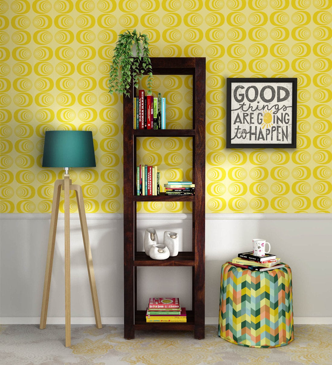 indi tall bookcase